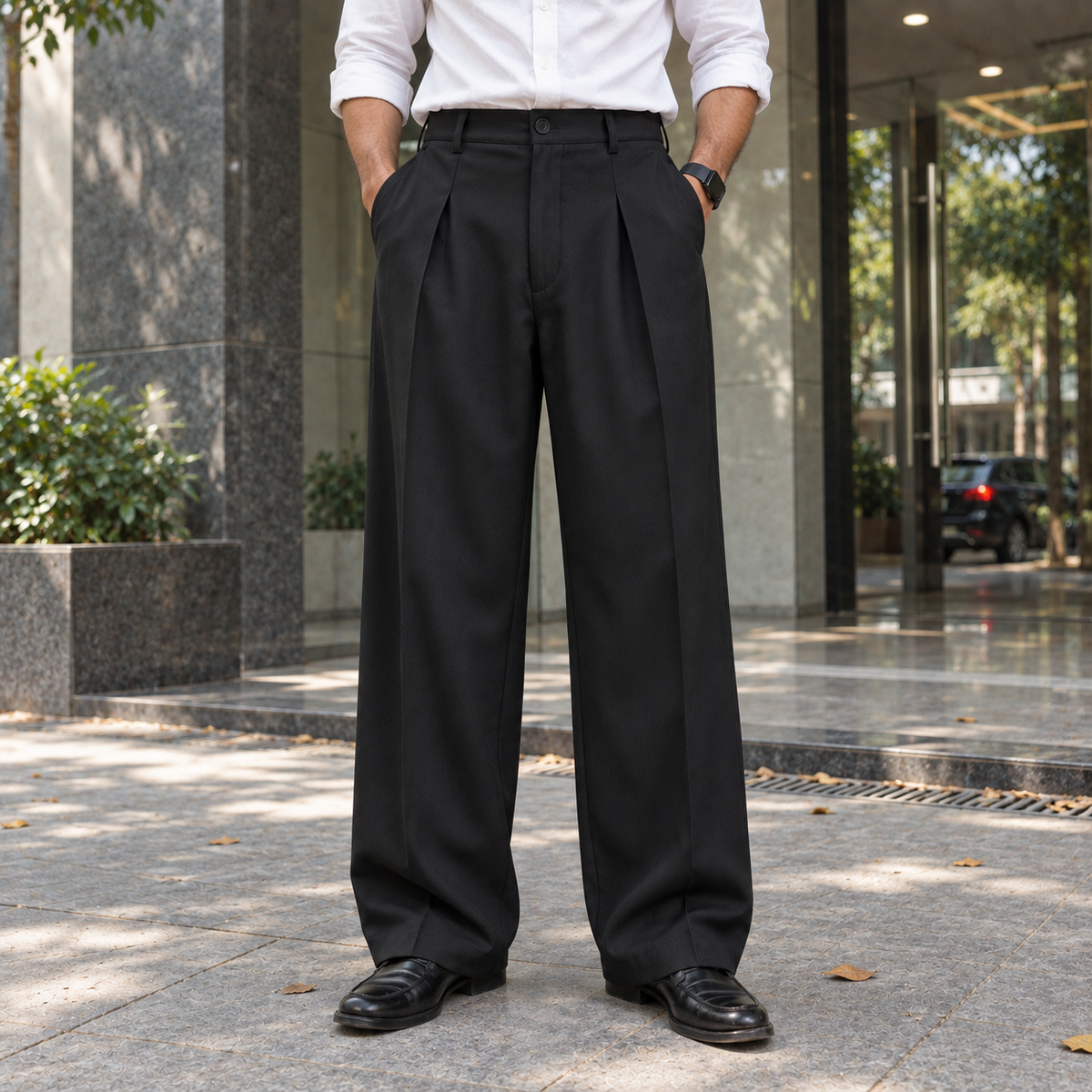 Premium Baggy Formal Pant (Z Black)