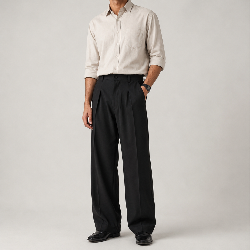 Premium Baggy Formal Pant (Z Black)