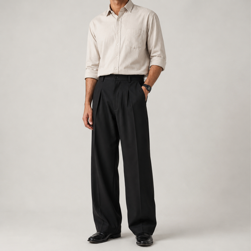 Premium Baggy Formal Pant (Z Black)