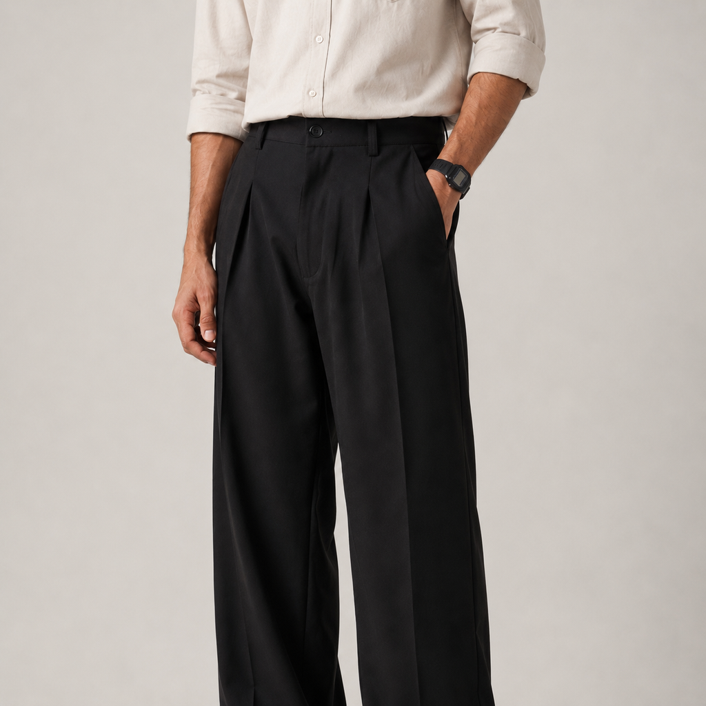 Premium Baggy Formal Pant (Z Black)