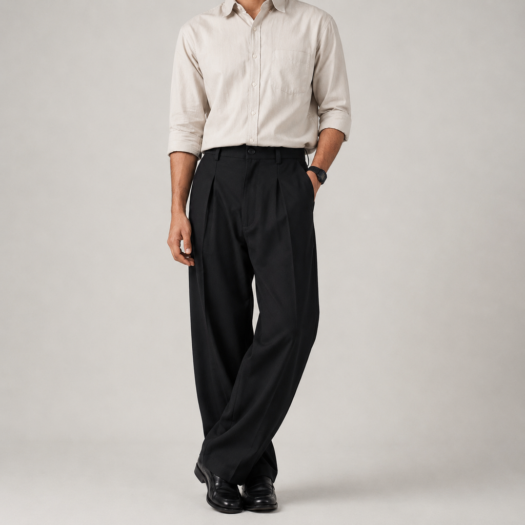 Premium Baggy Formal Pant (Z Black)