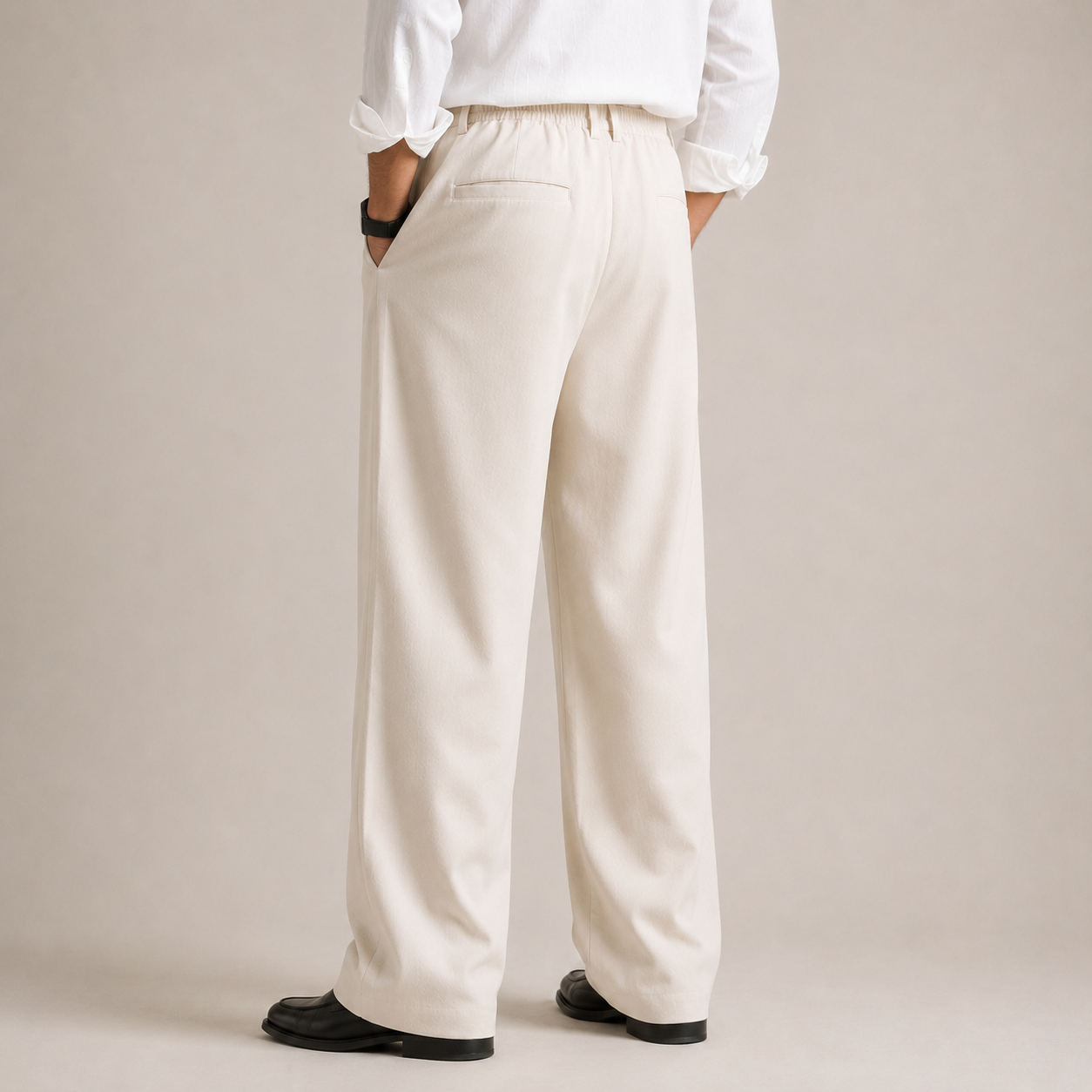 Premium Baggy Formal Pant (Warm Moonlight)