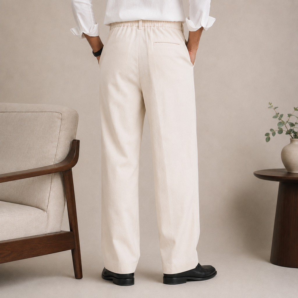 Premium Baggy Formal Pant (Warm Moonlight)