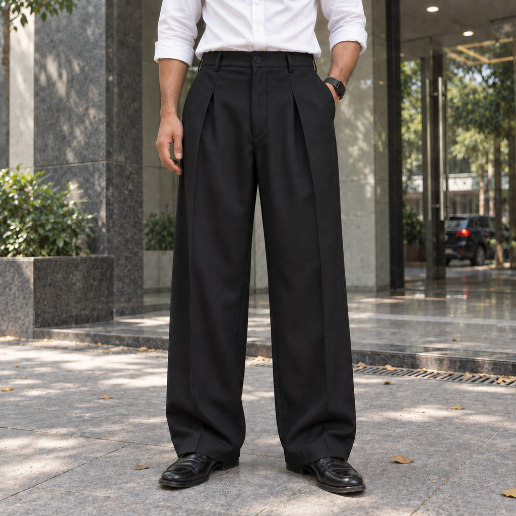 Premium Baggy Formal Pant (Z Black)