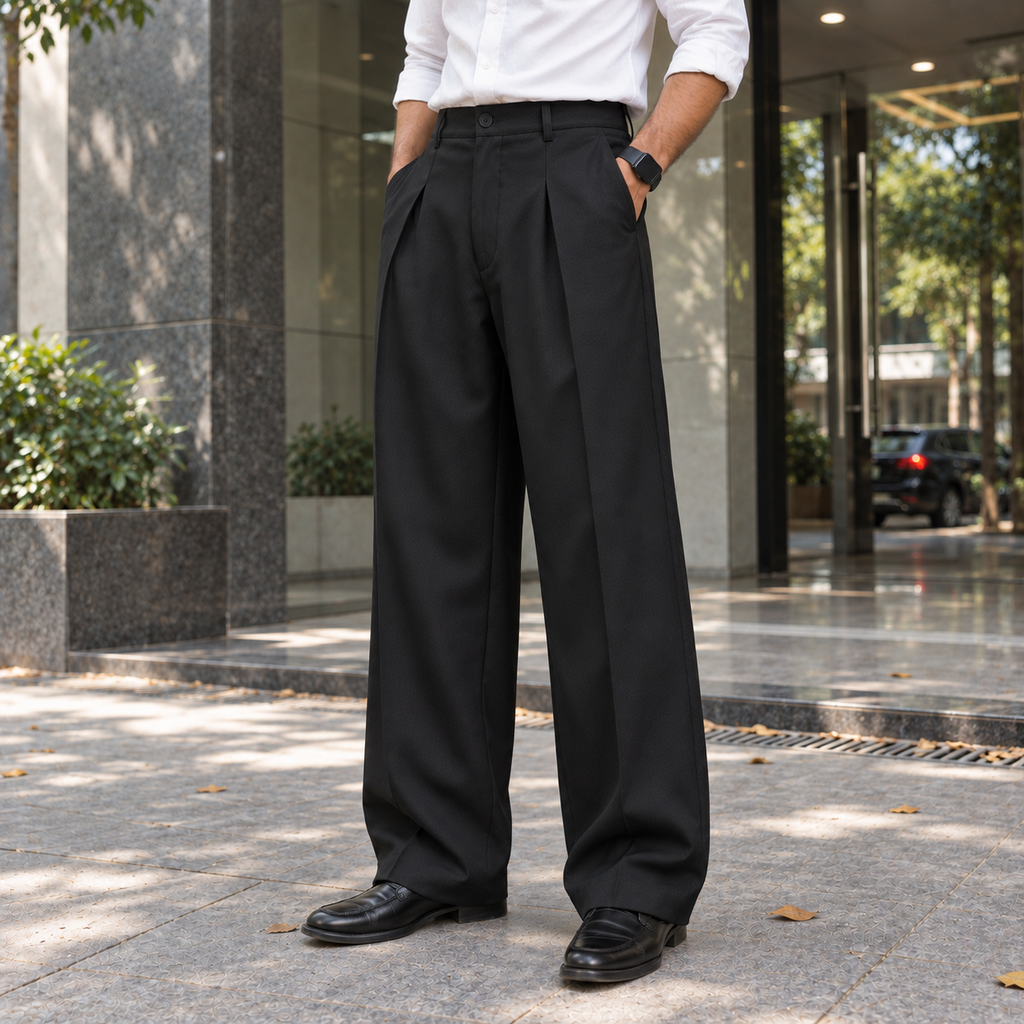 Premium Baggy Formal Pant (Z Black)