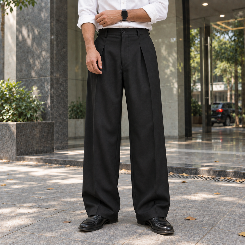Premium Baggy Formal Pant (Z Black)