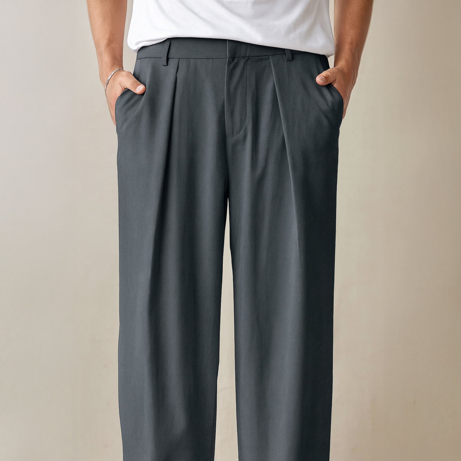 Baggy Formal pant (Steel Blue)