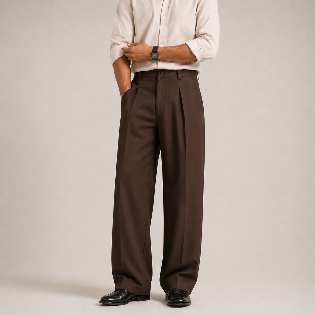 Premium Baggy Formal Pant (Rich Coffee)