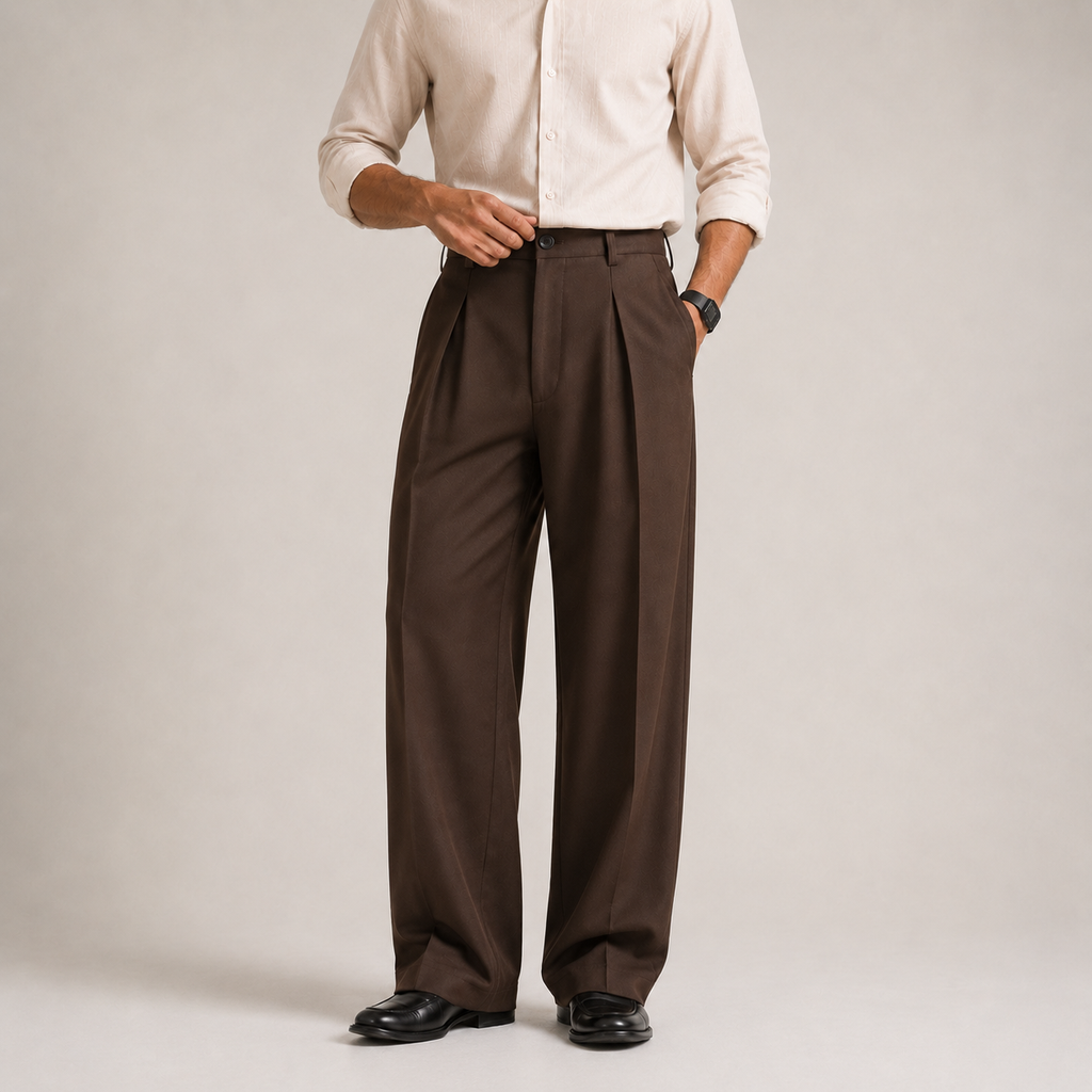Premium Baggy Formal Pant (Rich Coffee)