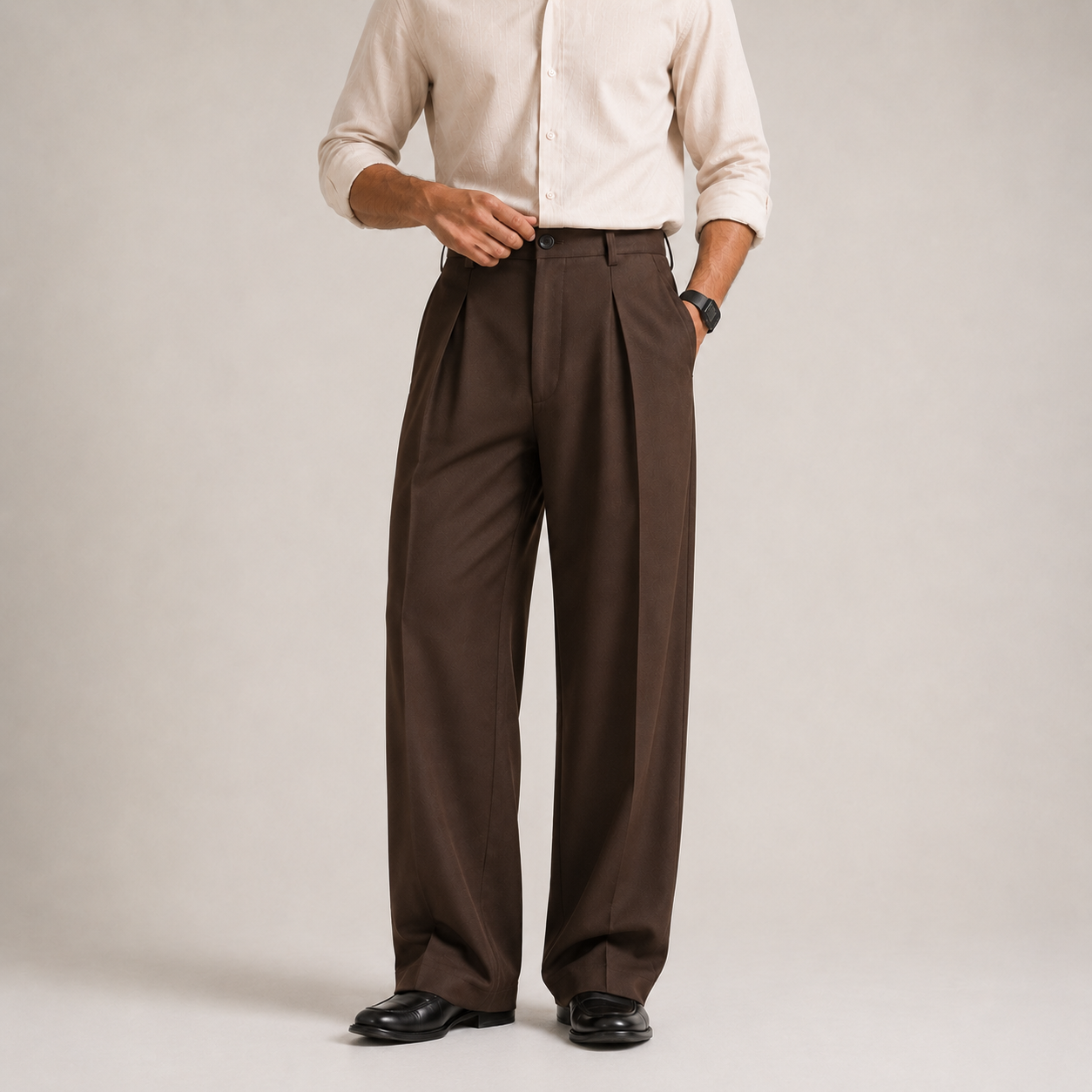 Premium Baggy Formal Pant (Rich Coffee)