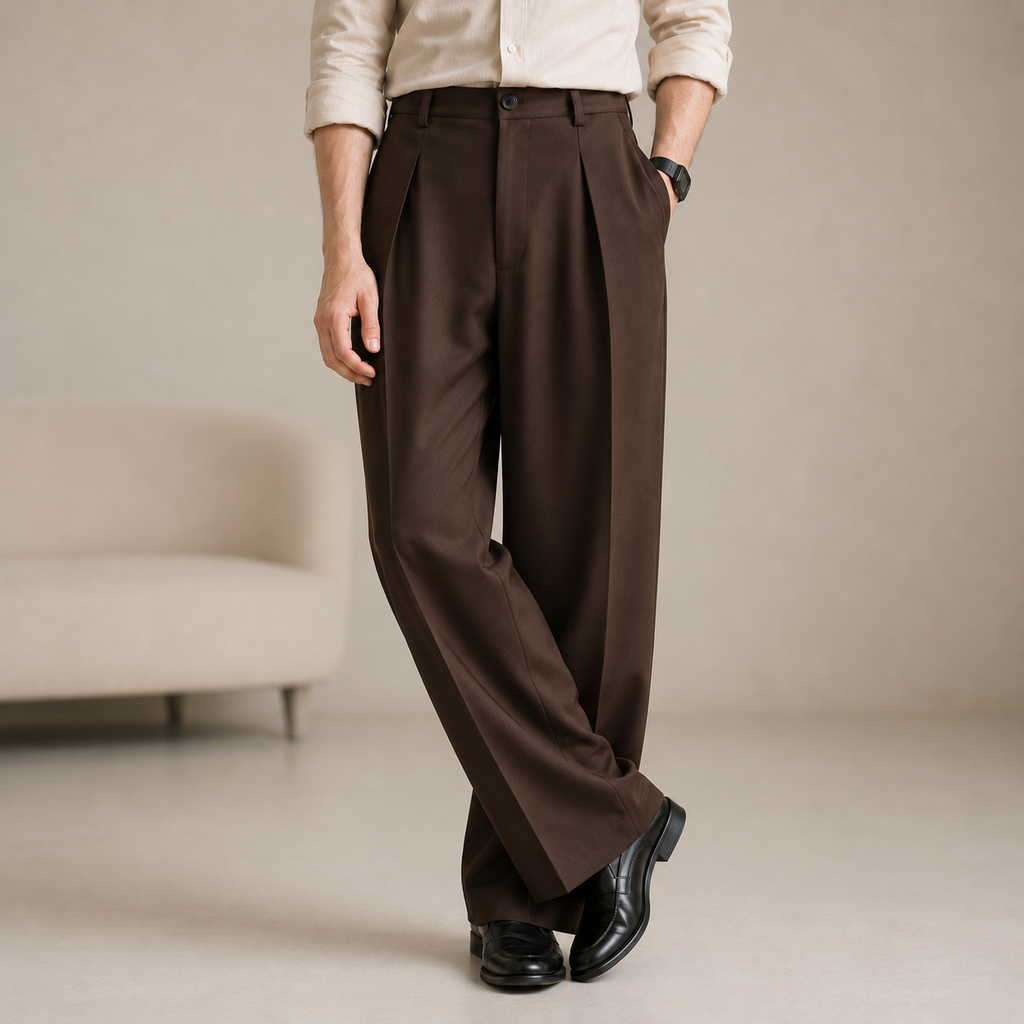 Premium Baggy Formal Pant (Rich Coffee)