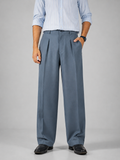 Baggy Formal Pant (Steel Blue)