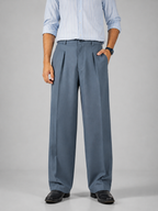 Baggy Formal Pant (Steel Blue)