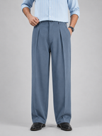 Baggy Formal Pant (Steel Blue)