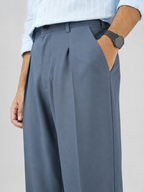 Baggy Formal Pant (Steel Blue)