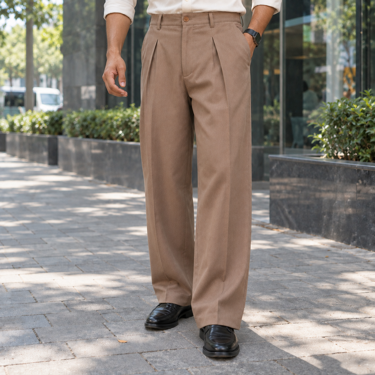 Premium Baggy Formal Pant (Mocha Brown)
