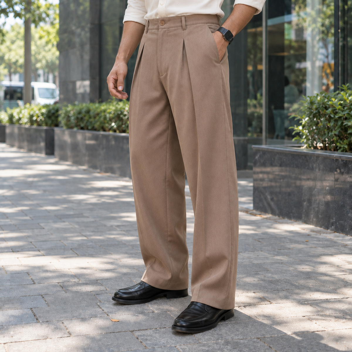 Premium Baggy Formal Pant (Mocha Brown)