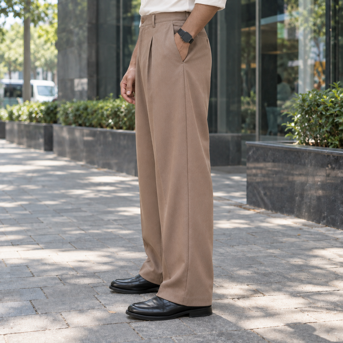 Premium Baggy Formal Pant (Mocha Brown)