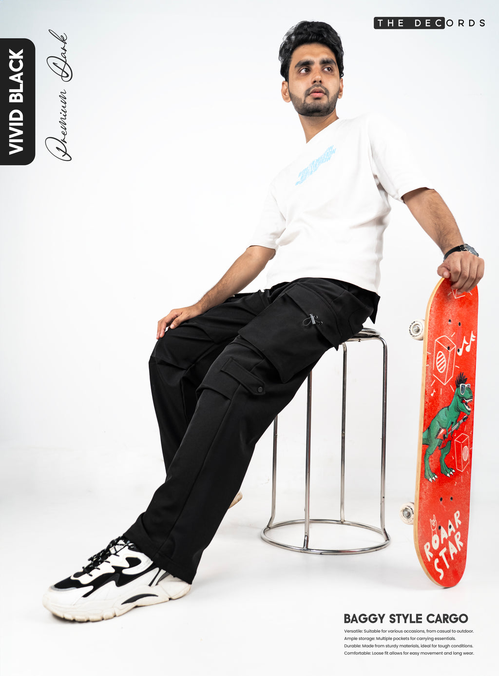 Premium 6 pocket Cargo pant (VIVID BLACK)