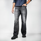 Premium Denim Boot-Cut Pant (Charcoal Black)