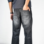 Premium Denim Boot-Cut Pant (Charcoal Black)