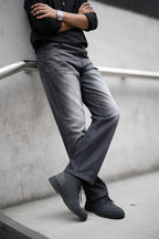 Premium Denim Boot-Cut Pant in Charcoal Black — men's bootcut jeans by The Decords Bangladesh