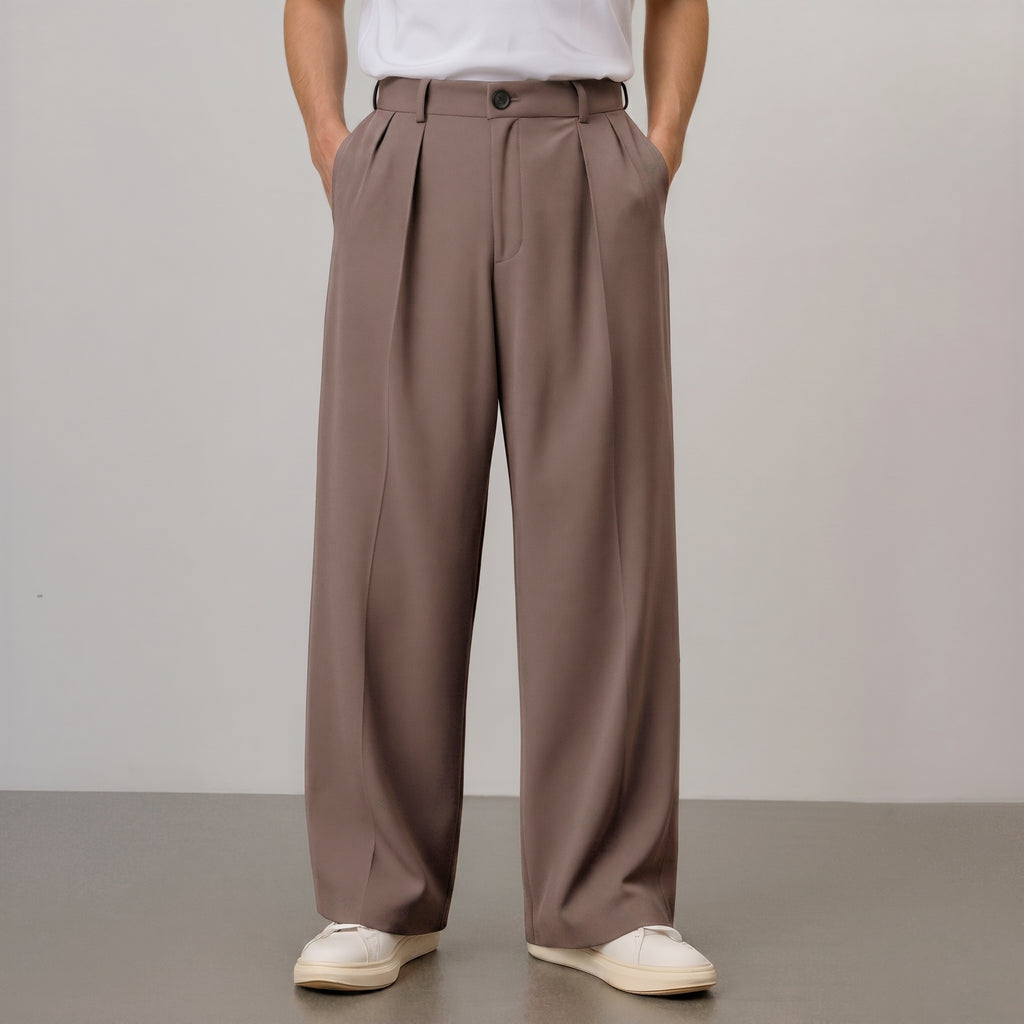 Premium Baggy Formal Pant (Warm Gray)