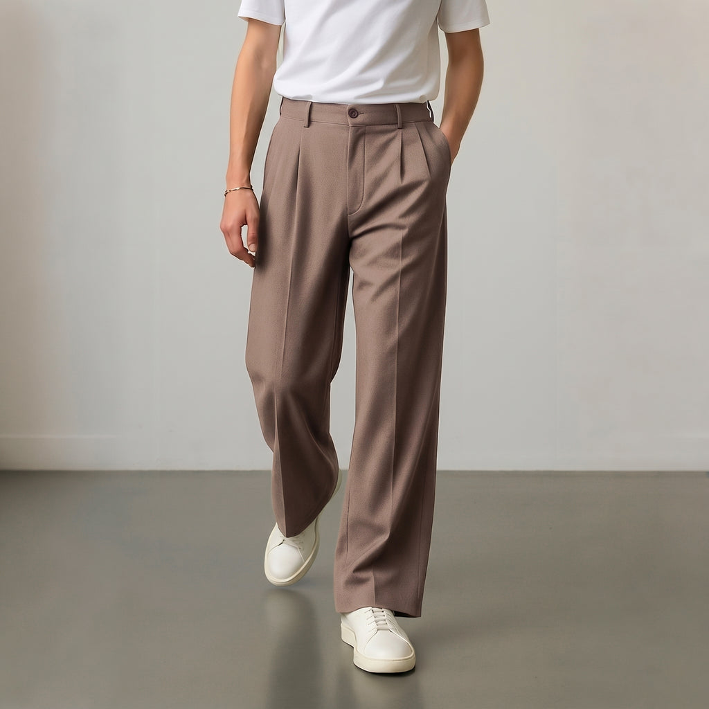 Premium Baggy Formal Pant (Warm Gray)