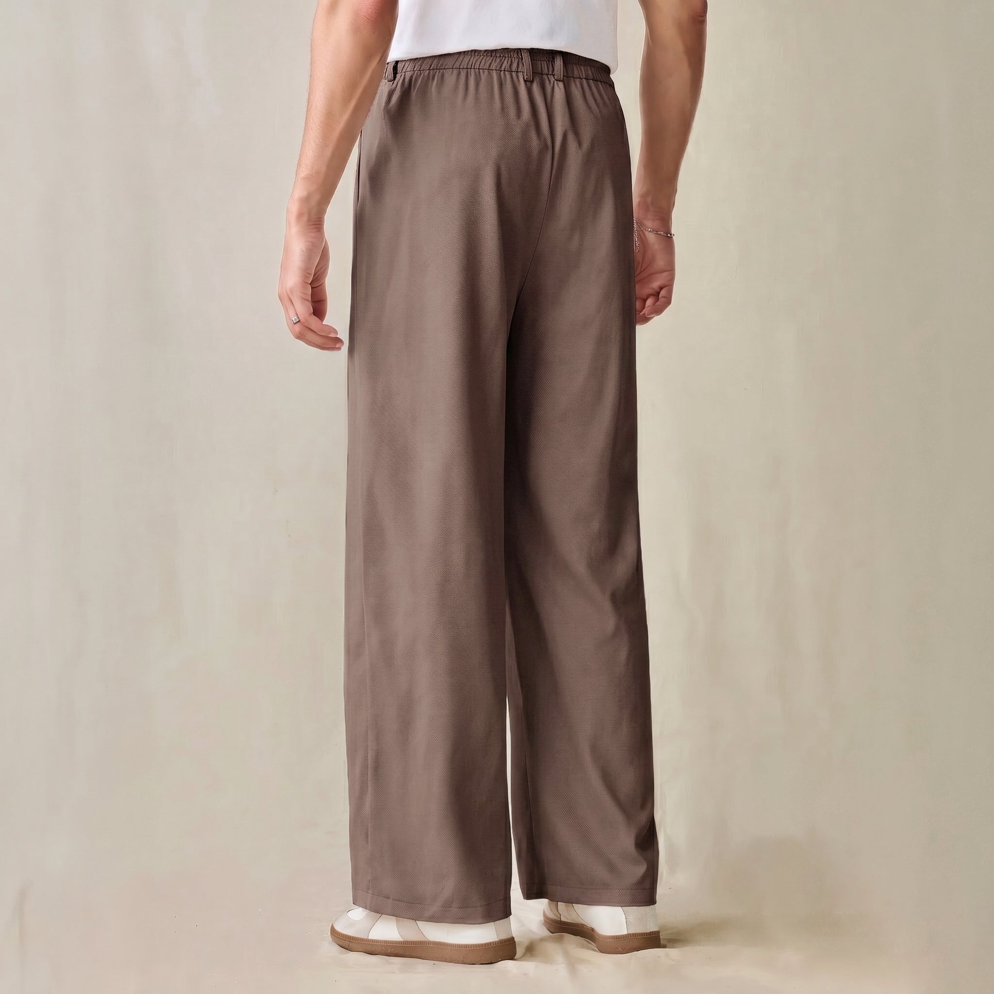 Premium Baggy Formal Pant (Warm Gray)