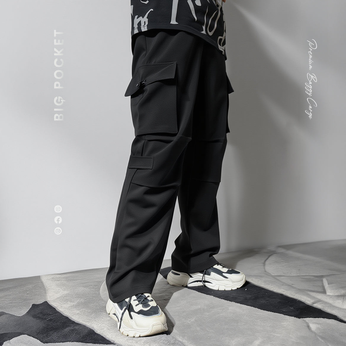 Premium 6 pocket Cargo pant (Z BLACK)