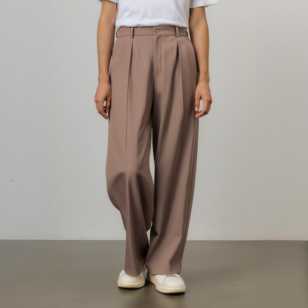Premium Baggy Formal Pant (Warm Gray)