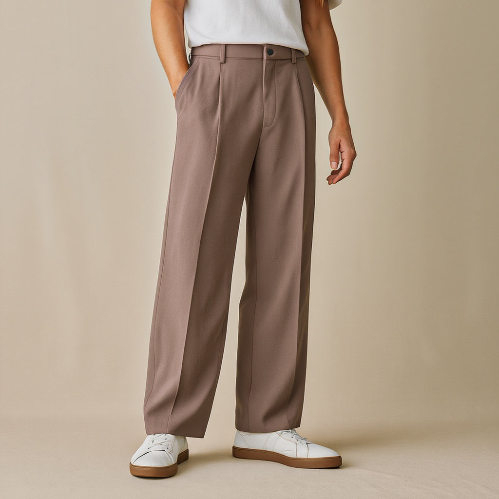Premium Baggy Formal Pant (Warm Gray)