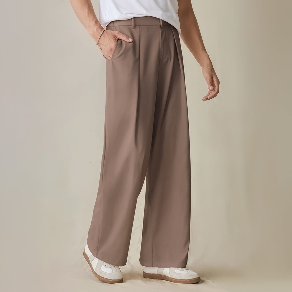 Premium Baggy Formal Pant (Warm Gray)