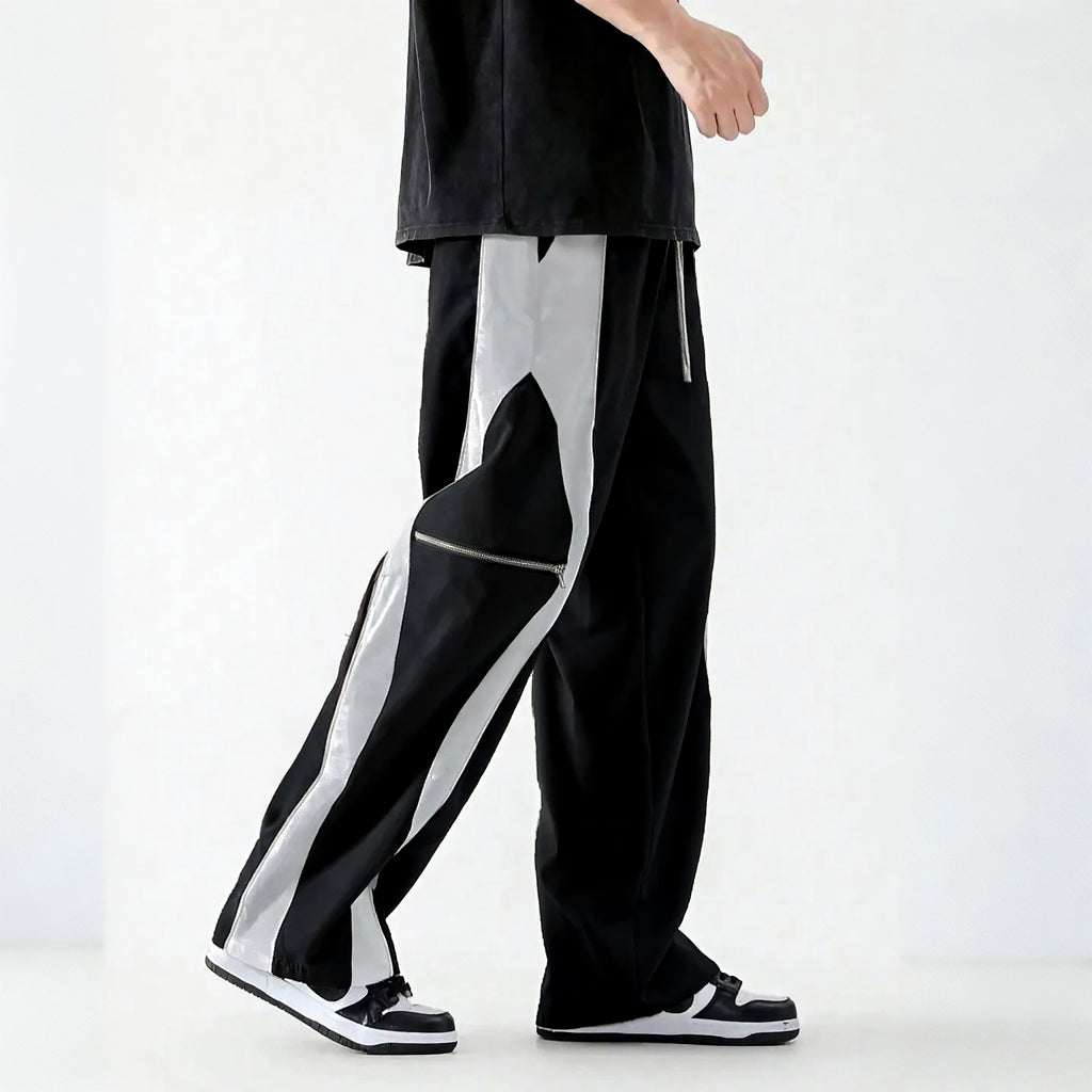 Premium Baggy Contrast trouser (Black)