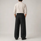 Premium Baggy Formal Pant Z Black back view
